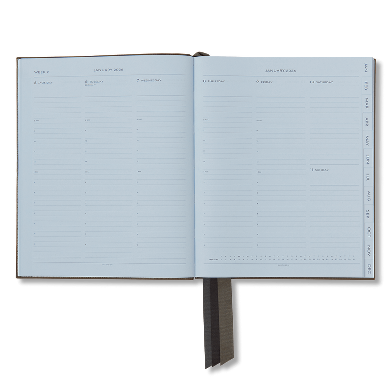 Smythson 2026 Portobello Weekly Vertical Diary In Ludlow