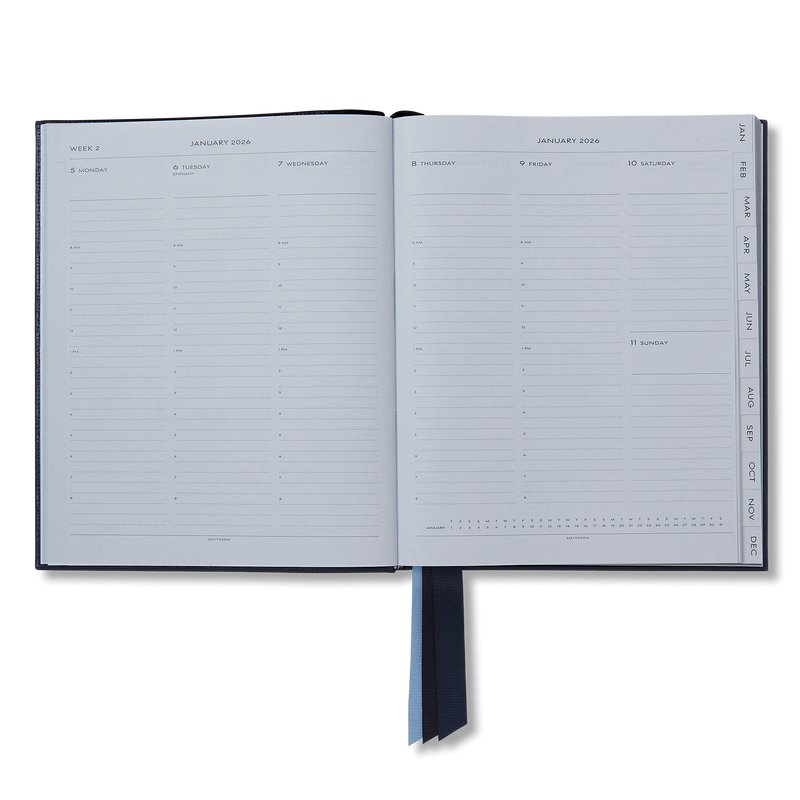 Smythson 2026 Portobello Weekly Vertical Diary In Ludlow