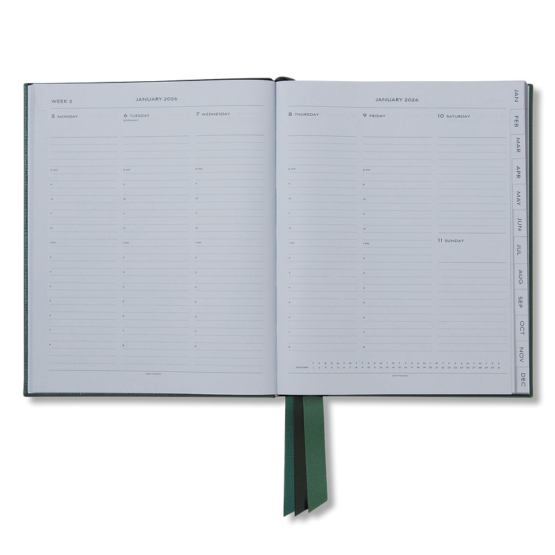 Smythson 2026 Portobello Weekly Vertical Diary In Ludlow