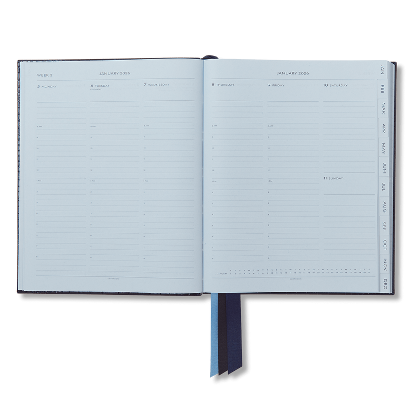 Smythson 2026 Portobello Weekly Vertical Diary In Mara