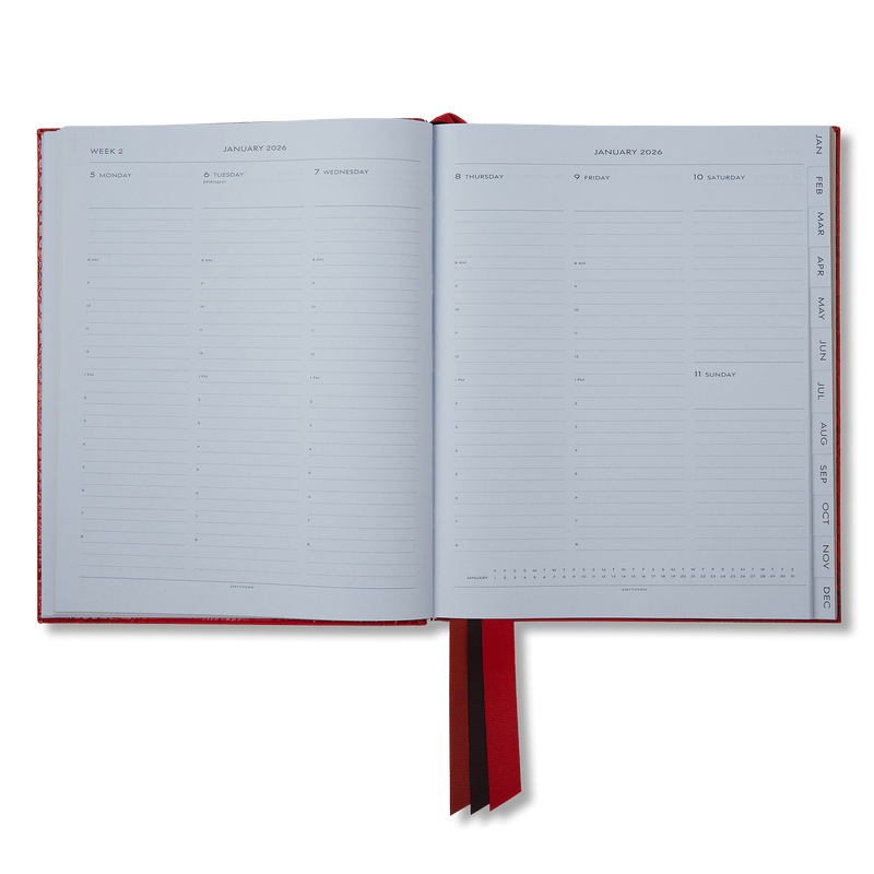 Smythson 2026 Portobello Weekly Vertical Diary In Mara