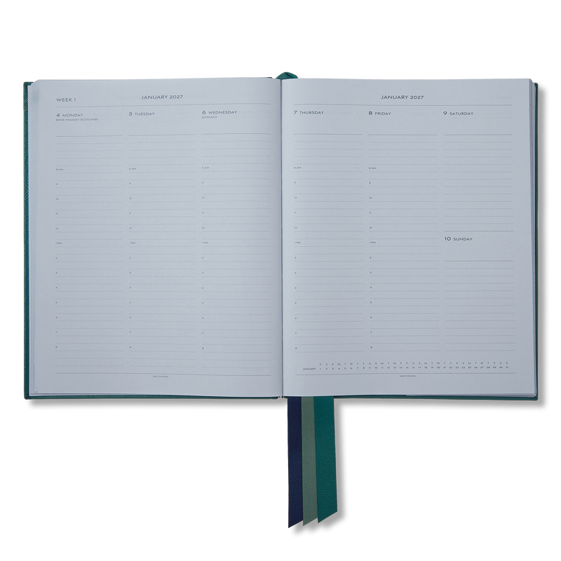 Smythson 2026 Portobello Weekly Vertical Diary In Panama