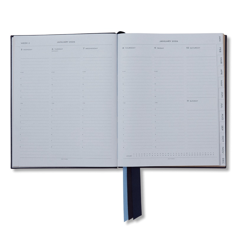 Smythson 2026 Portobello Weekly Vertical Diary In Panama