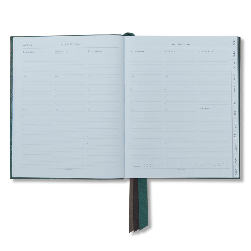Smythson 2026 Portobello Weekly Vertical Diary In Panama