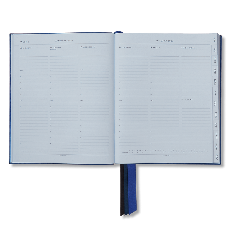 Smythson 2026 Portobello Weekly Vertical Diary In Panama