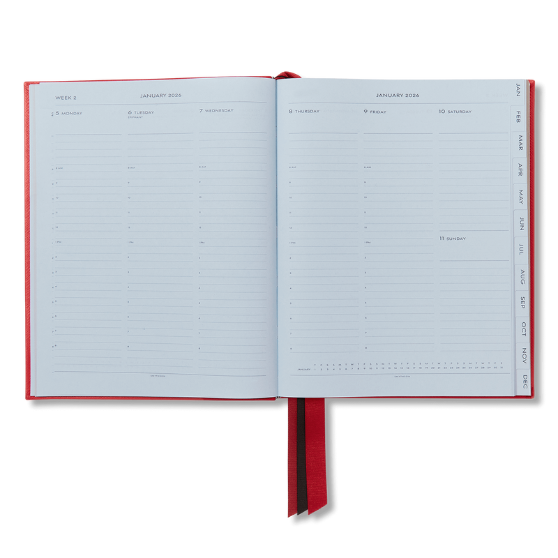 Smythson 2026 Portobello Weekly Vertical Diary In Panama