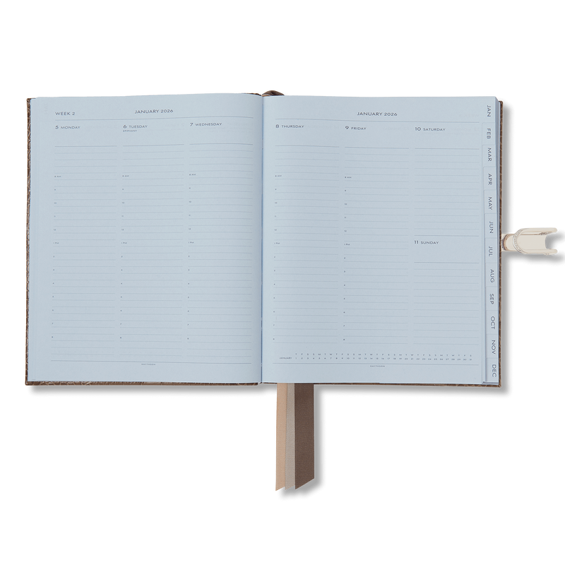 Smythson 2026 Portobello Weekly Vertical Diary With Slide In Mara