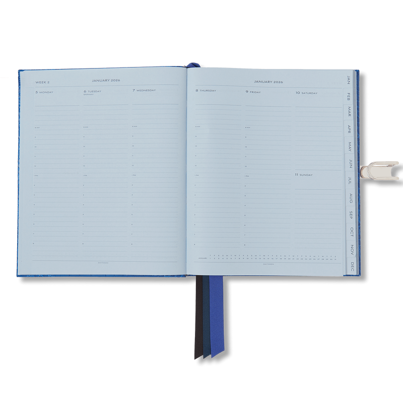 Smythson 2026 Portobello Weekly Vertical Diary With Slide In Mara