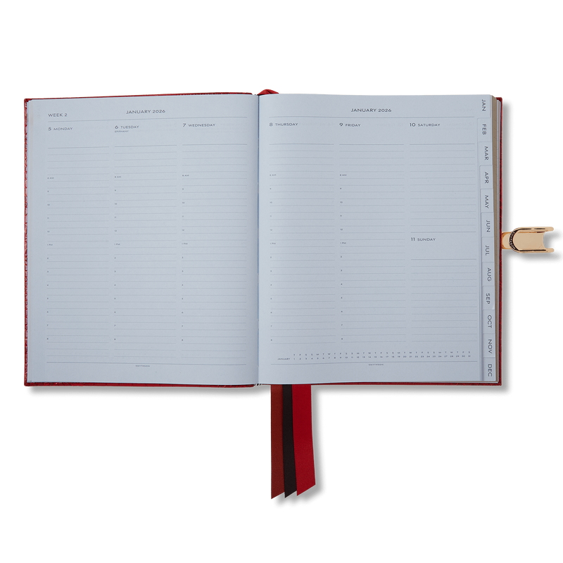 Smythson 2026 Portobello Weekly Vertical Diary With Slide In Mara