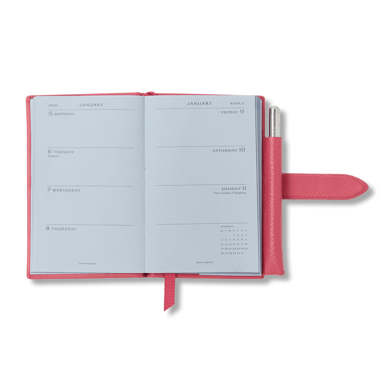Smythson 2026 Wafer Weekly Diary With Pencil In Panama