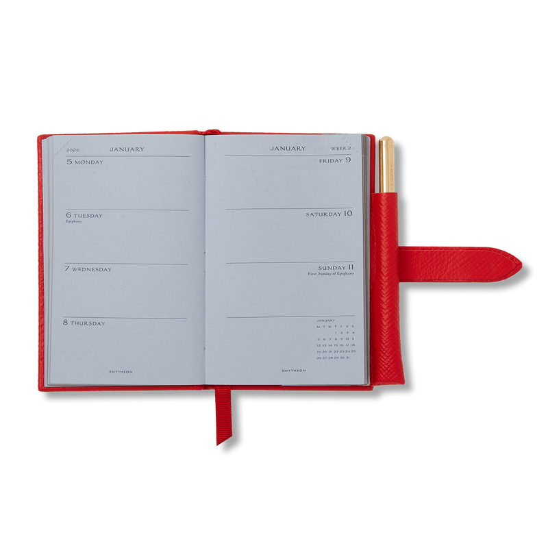 Smythson 2026 Wafer Weekly Diary With Pencil In Panama