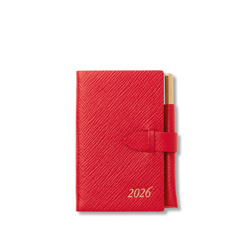 smythson 2026 Wafer Weekly Diary with Pencil in Panama