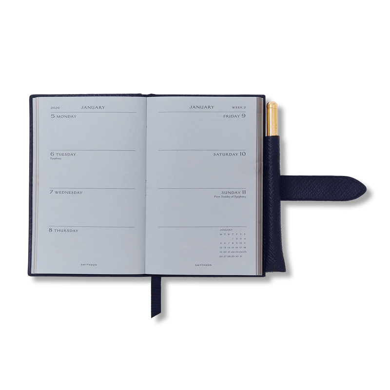 Smythson 2026 Wafer Weekly Diary With Pencil In Panama