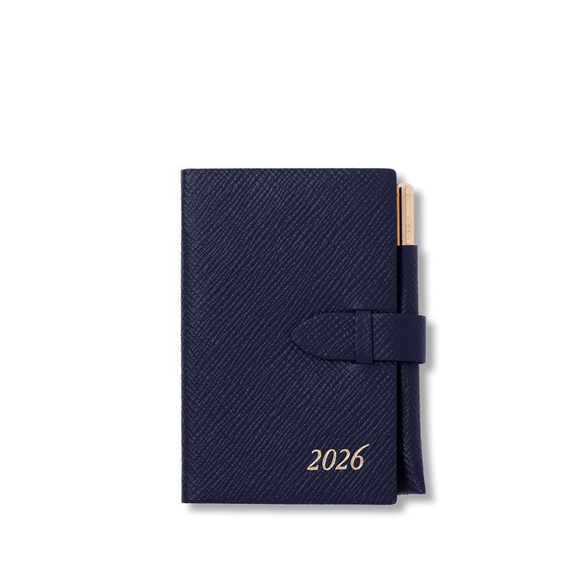 smythson 2026 Wafer Weekly Diary with Pencil in Panama