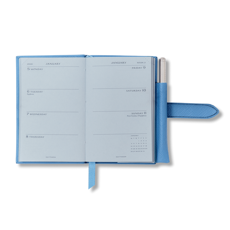 Smythson 2026 Wafer Weekly Diary With Pencil In Panama