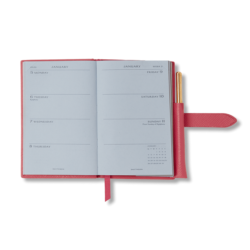 Smythson 2026 Panama Weekly Diary With Pencil