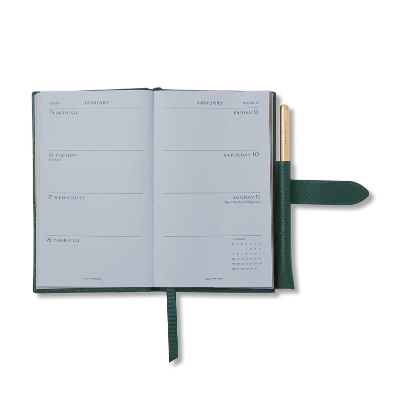 Smythson 2026 Panama Weekly Diary With Pencil