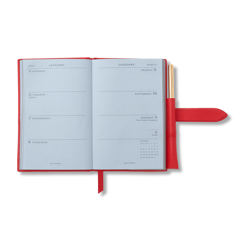 Smythson 2026 Panama Weekly Diary With Pencil