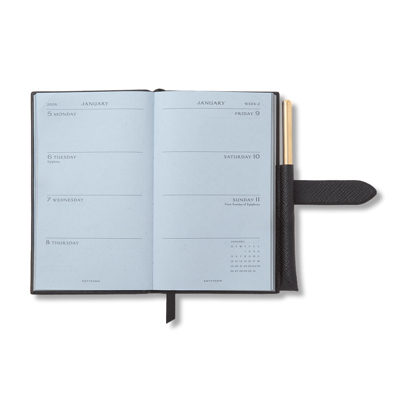 Smythson 2026 Panama Weekly Diary With Pencil