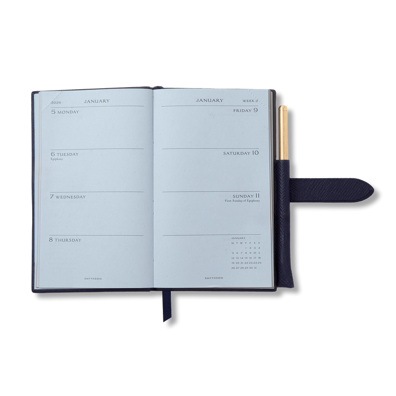 Smythson 2026 Panama Weekly Diary With Pencil