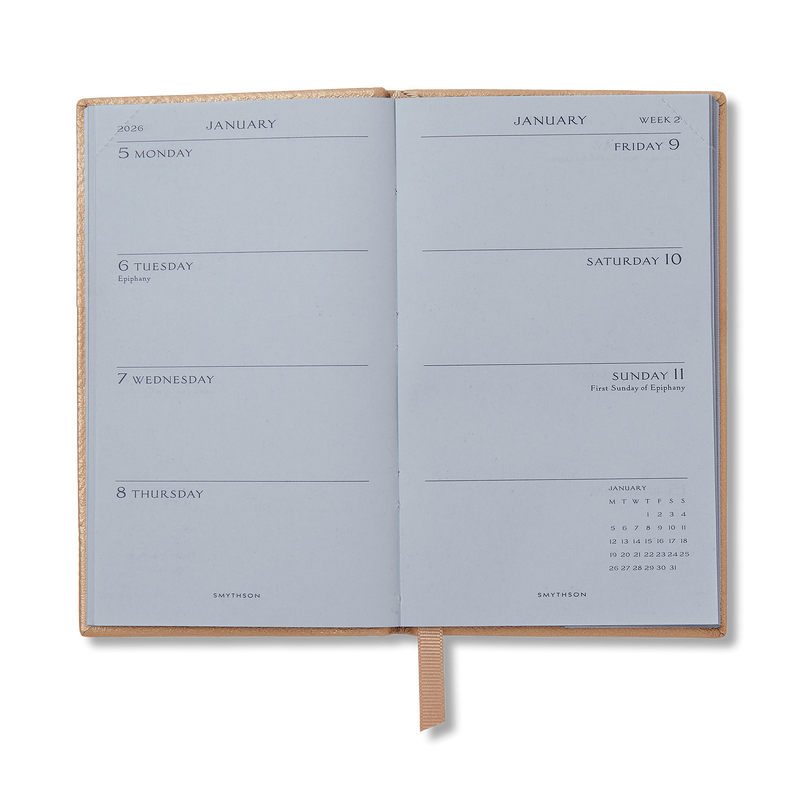 Smythson 2026 Panama Weekly Diary With Pocket