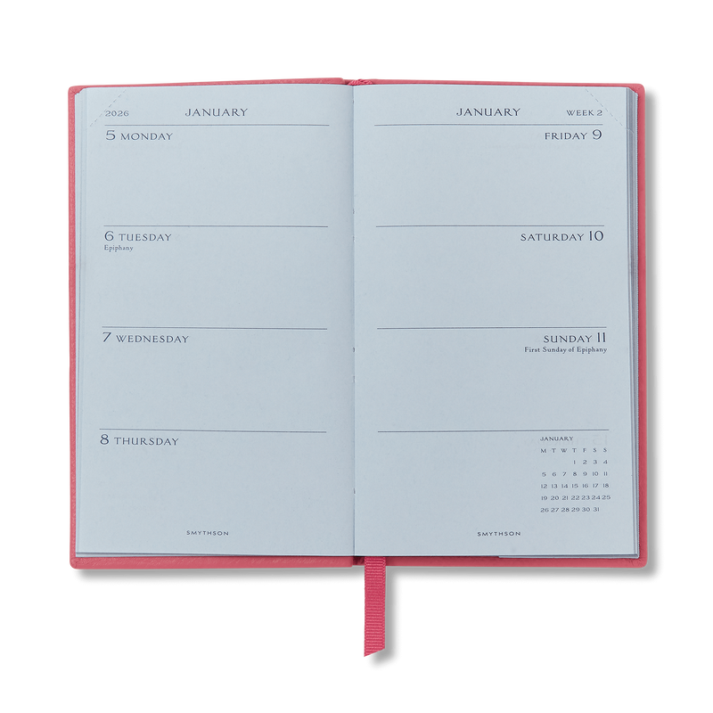 Smythson 2026 Panama Weekly Diary With Pocket
