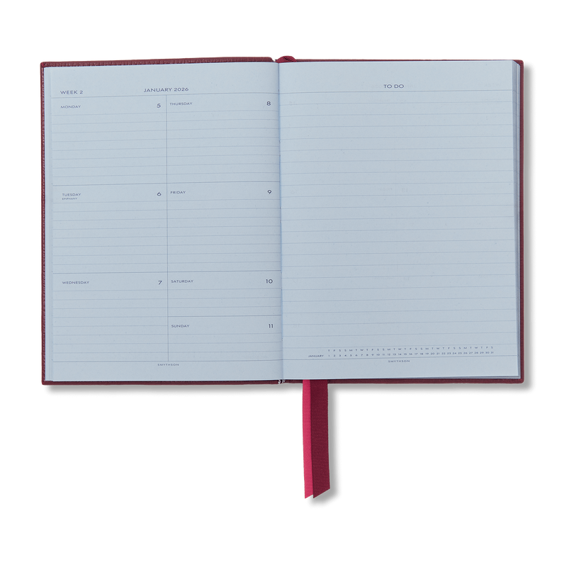 Smythson 2026 Soho Weekly Diary In Ludlow