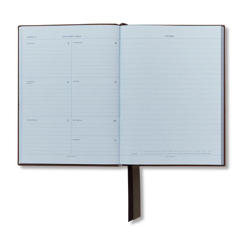 Smythson 2026 Soho Weekly Diary In Ludlow