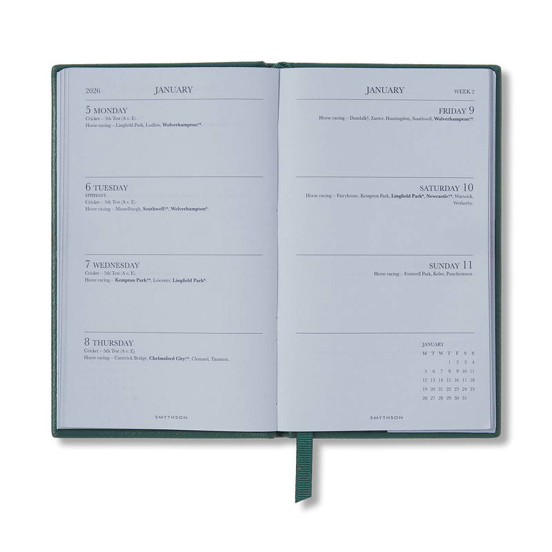 Smythson 2026 Sporting Weekly Diary In Panama