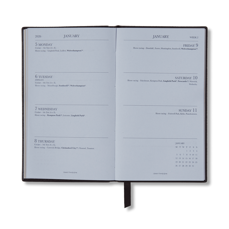 Smythson 2026 Sporting Weekly Diary In Panama