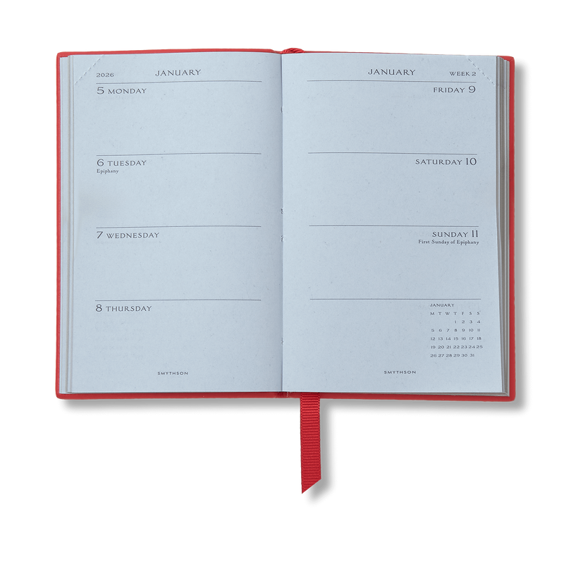 Smythson 2026 Wafer Weekly Diary In Panama