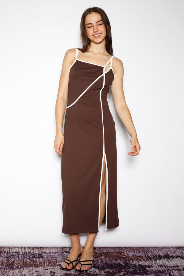 snow xue gao Cotton Jersey Brown Dress