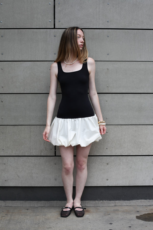 Snow Xue Gao Cotton Two Tone Bubble Dress