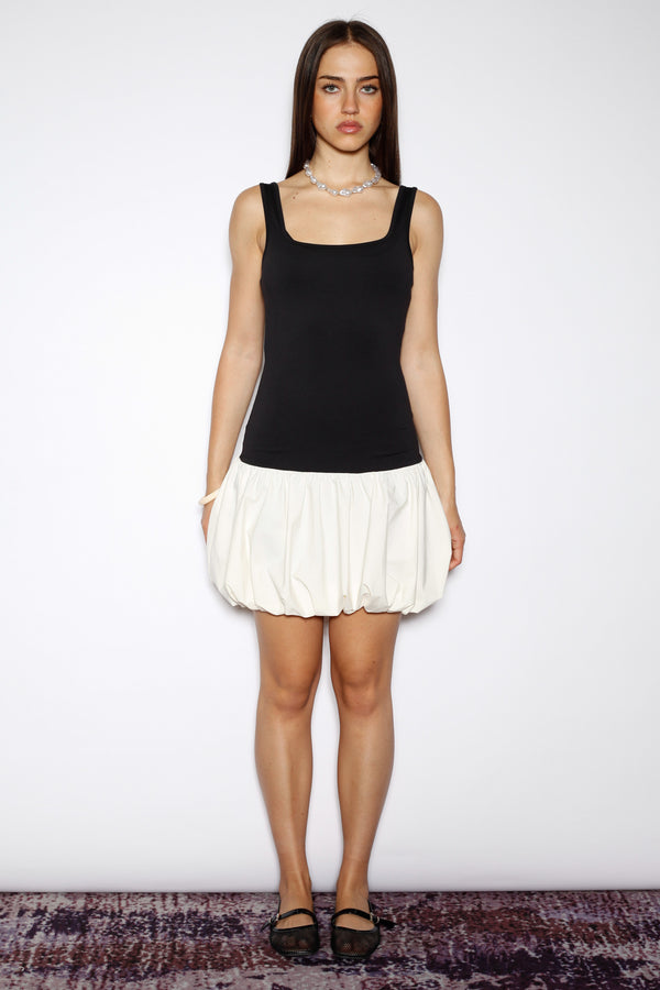 Snow Xue Gao Cotton Two Tone Bubble Dress