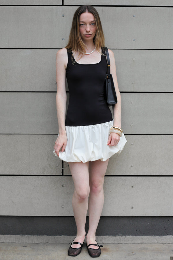 snow xue gao Cotton Two Tone Bubble Dress