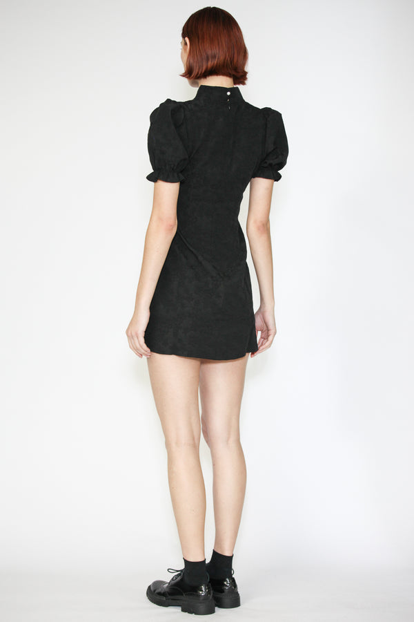Snow Xue Gao Qipao Mini Dress With Crystal Bow Tie