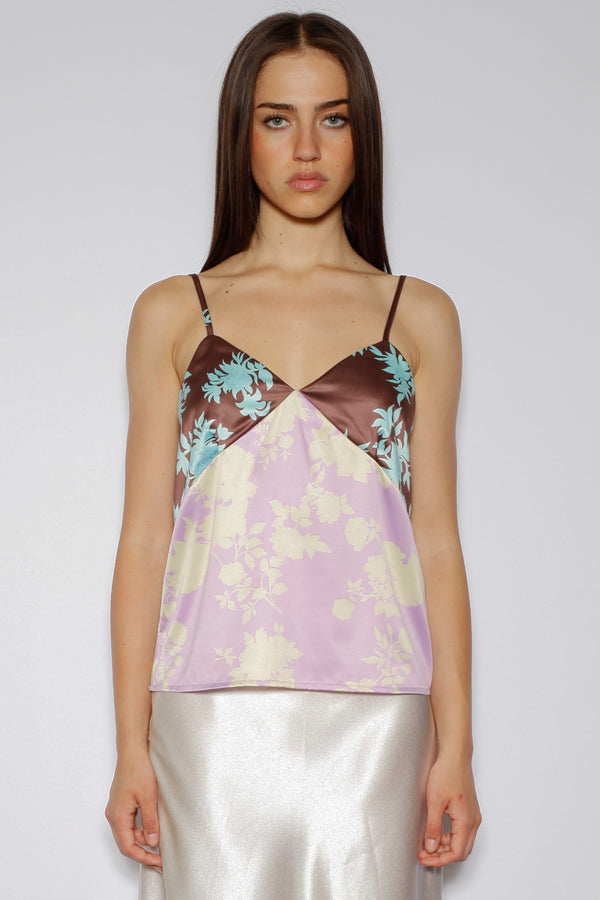Snow Xue Gao Silk Two Tone Camisole Top