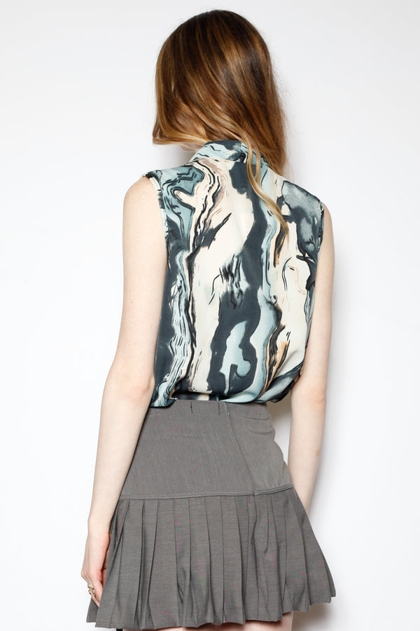 Snow Xue Gao Silk Water Color Button-Down Top