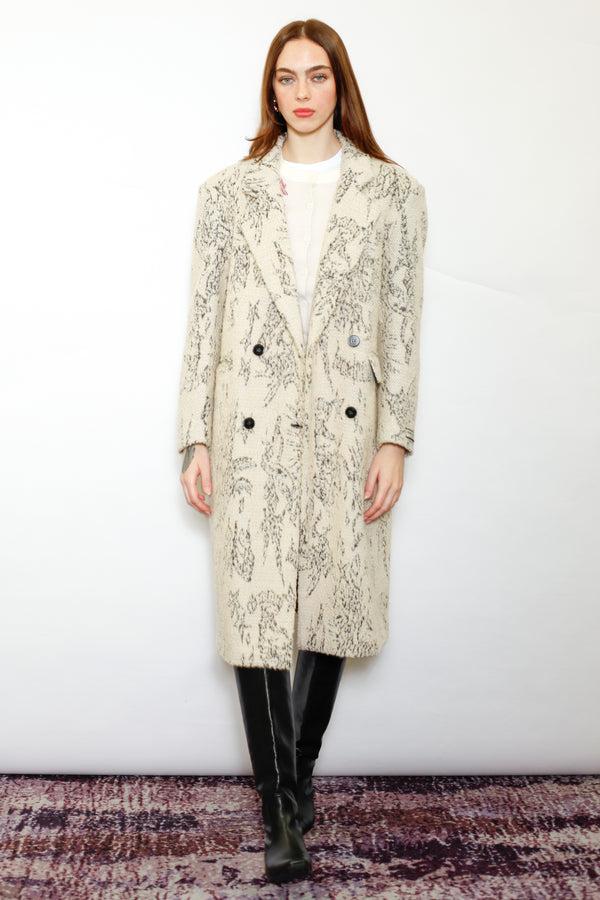 Snow Xue Gao Wool Art Textured Beige Coat