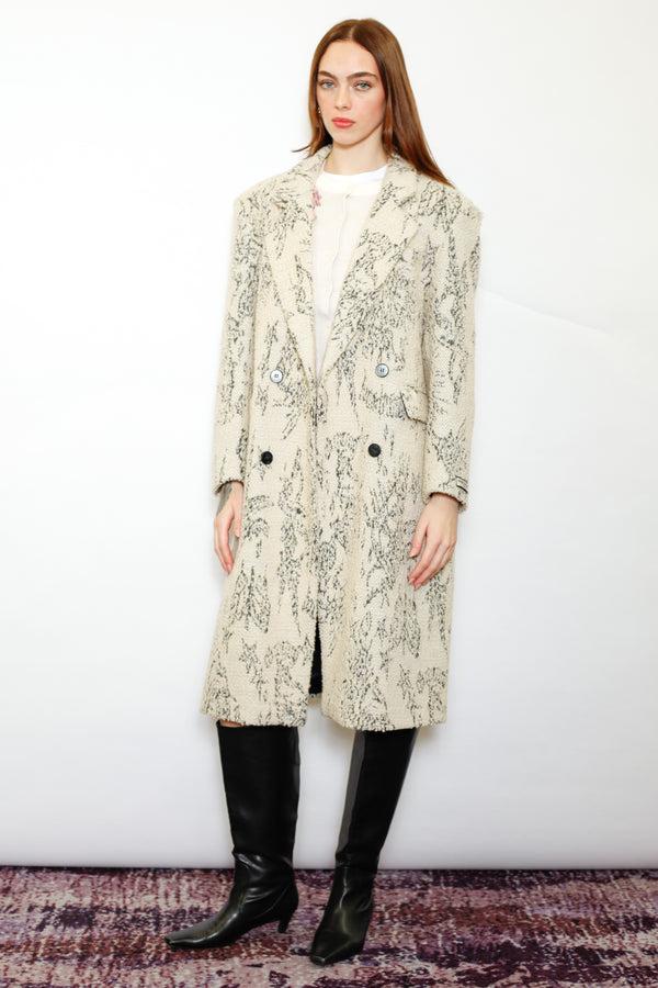 snow xue gao Wool Art Textured Beige Coat