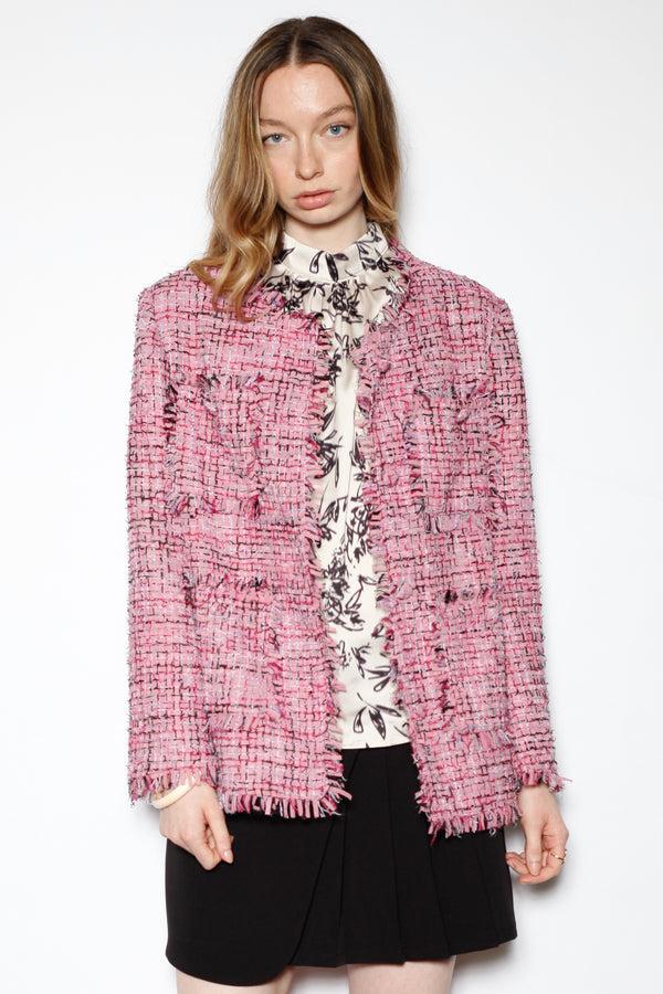 Snow Xue Gao Wool Lilac Tweed Blazer