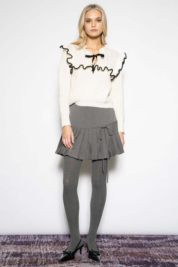 Snow Xue Gao Wool Ruffled Collar Sweater