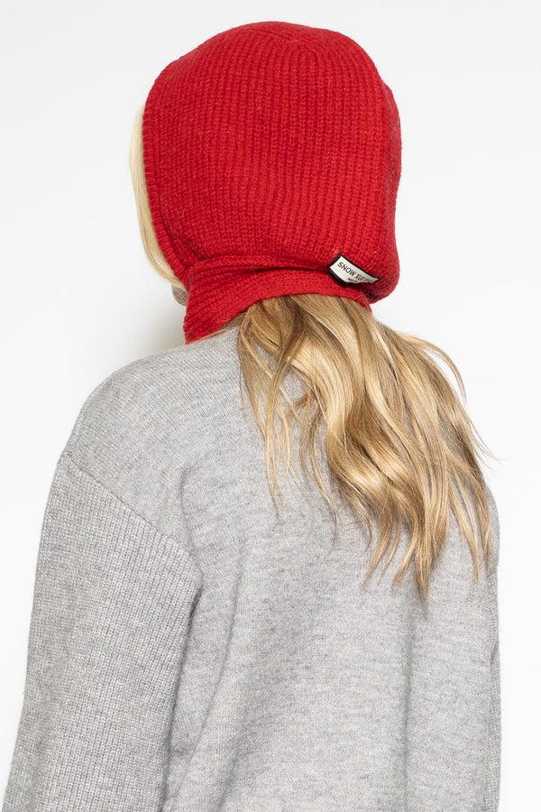 Snow Xue Gao Wool Knitted Red Hoodie Hat Balaclava Bonnet