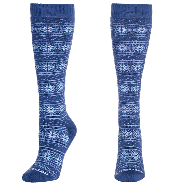 Snowangel Adult Nordic Fairisle Mid Volume Sock - Vintage Indigo