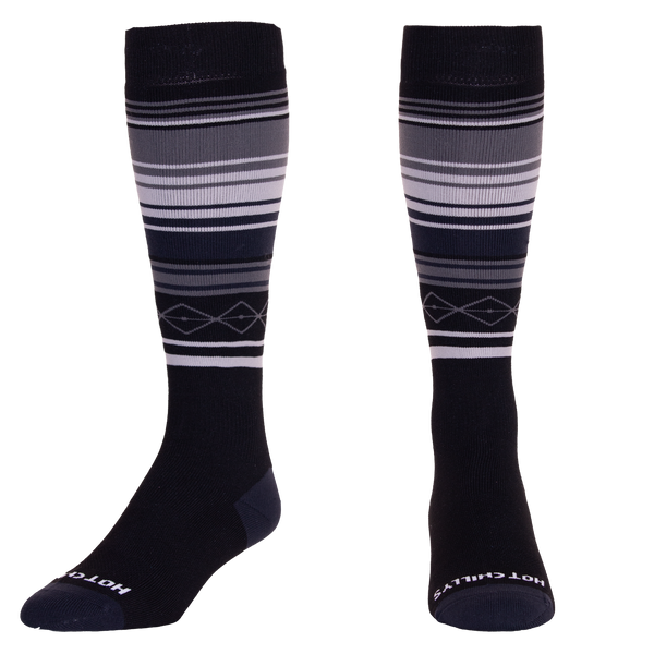 snowangel Adult Saltillo Elite Mid Volume Sock - Black/Grey