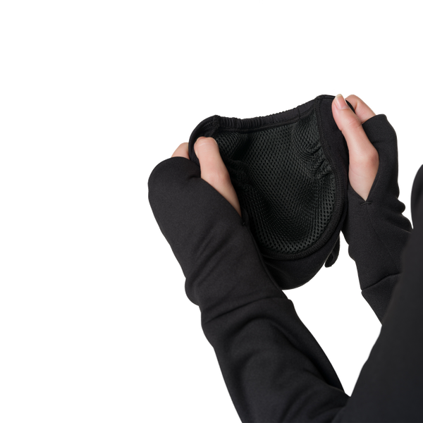 Snowangel Chil-Gard Micro-Elite Chamois Solid Half Mask - Black