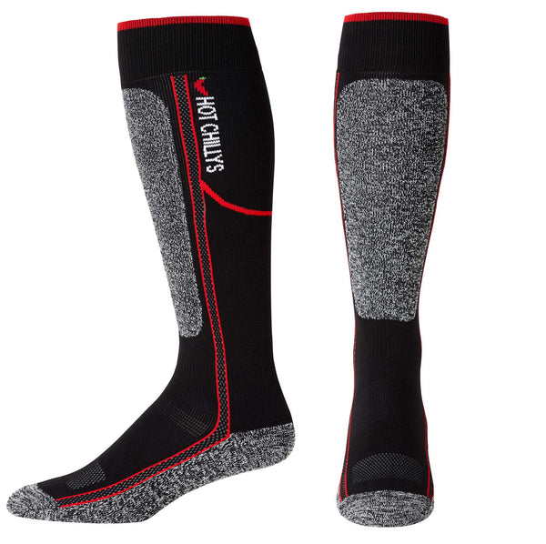snowangel Men's Elite Heat Low Volume Sock - Black/Red
