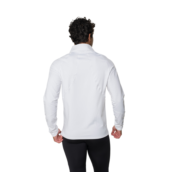 Snowangel Men's Micro-Elite Chamois Zone Zip-T - White/White