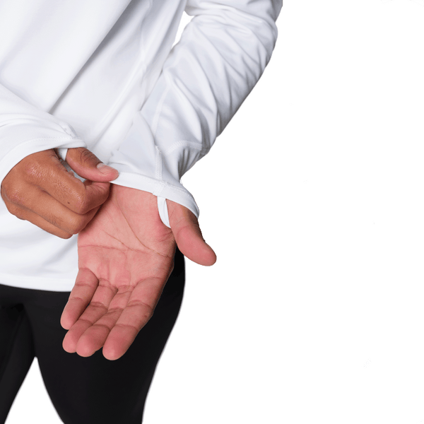 Snowangel Men's Micro-Elite Chamois Zone Zip-T - White/White