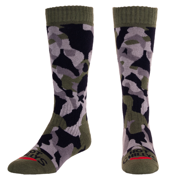 snowangel Mens Texture Camo Mid Volume Sock - Bronze Green